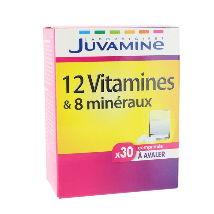 Juvamine 12 Vitamines Et 8 30 Comprimes Mineraux
