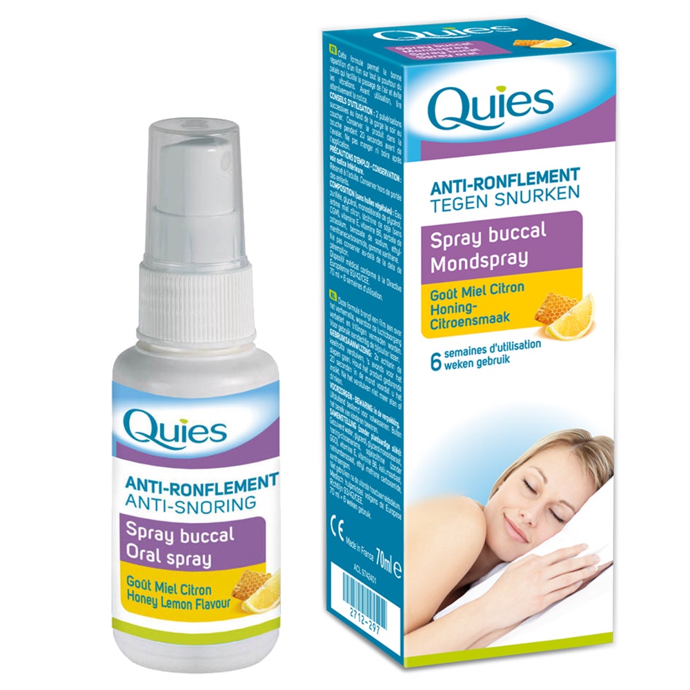 Quies Anti-ronflement Spray Buccal Miel Citron 70ml