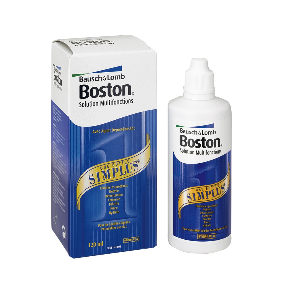 Bausch&Lomb BOSTON SIMPLUS SOLUTION MULTIFONCTIONS POUR LENTILLES RIGIDES 120ML