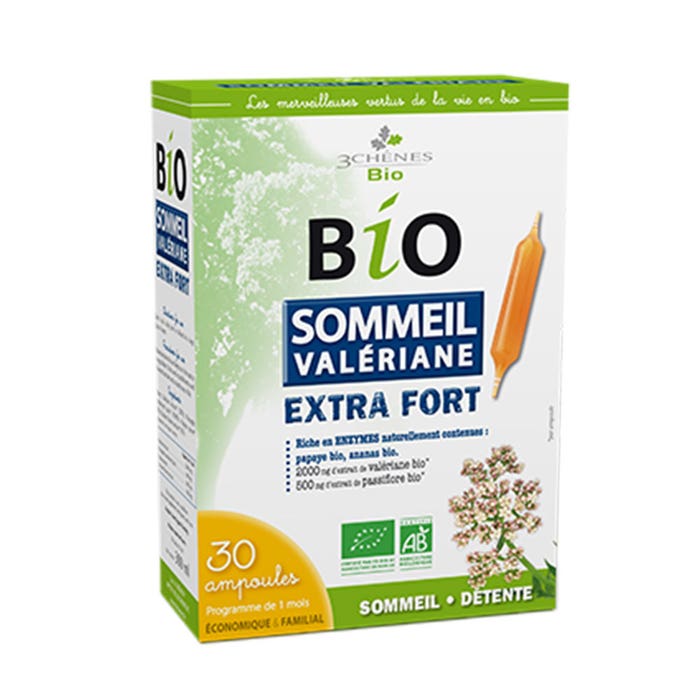 3 Chênes Sommeil Valeriane Extra Fort 30 Ampoules