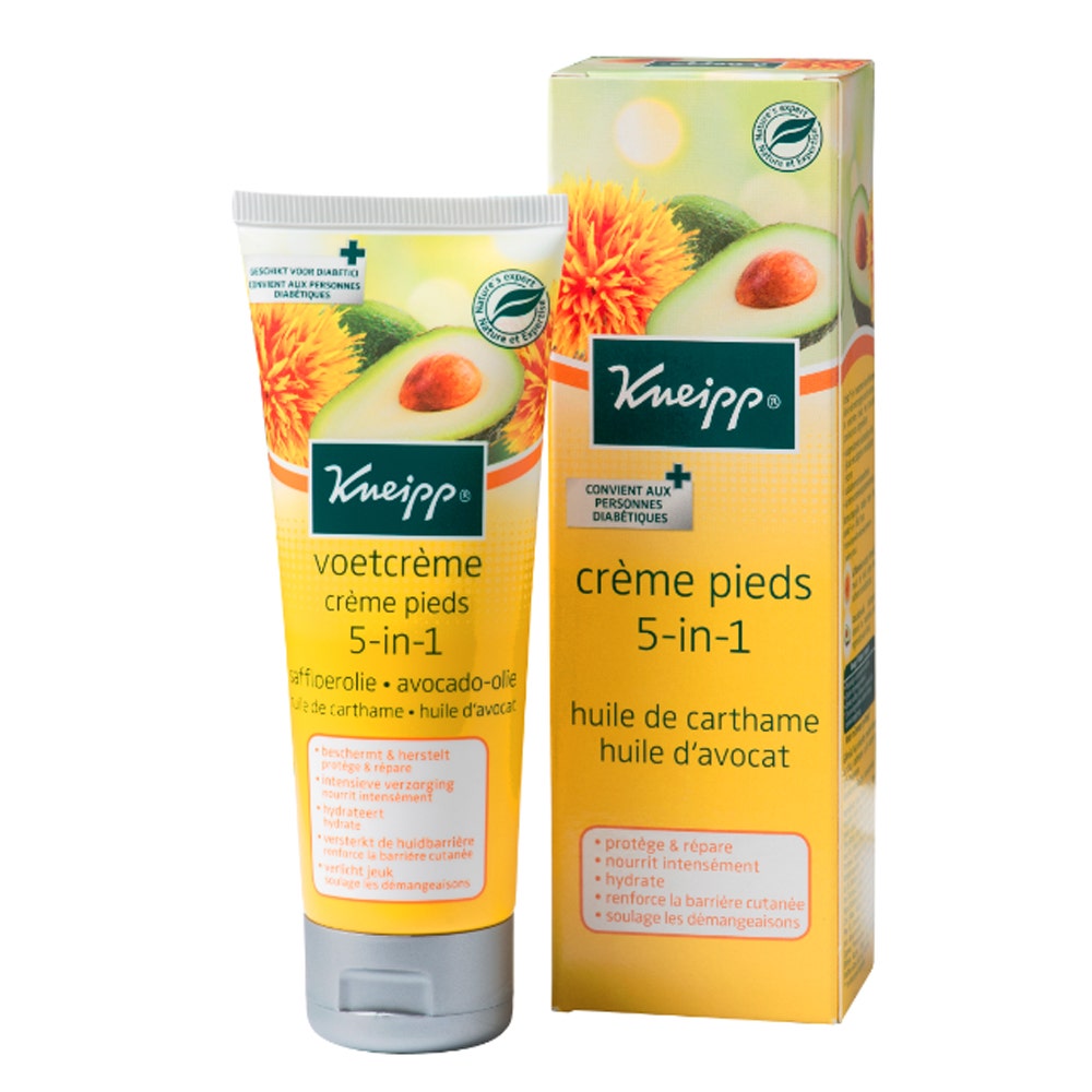 Kneipp Creme Pieds 5en1 Huile De Carthame Et Huile D'avocat 75ml