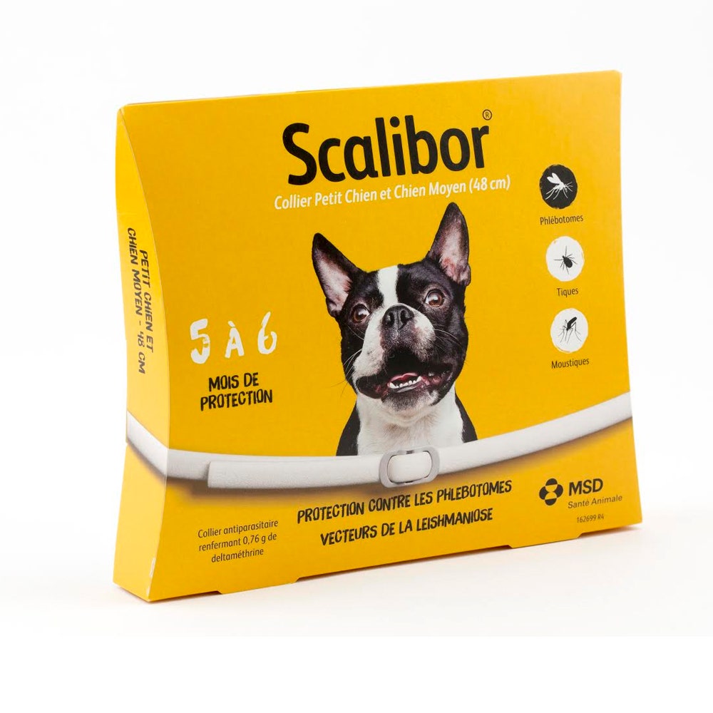 Scalibor Collier Antiparasitaire Pour Petit Et Moyen Chien Longueur 48cm