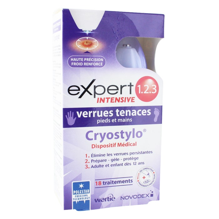 Novodex Expert 123 Intensive Verrues Tenaces Cryostylo + Gel + 6 ...