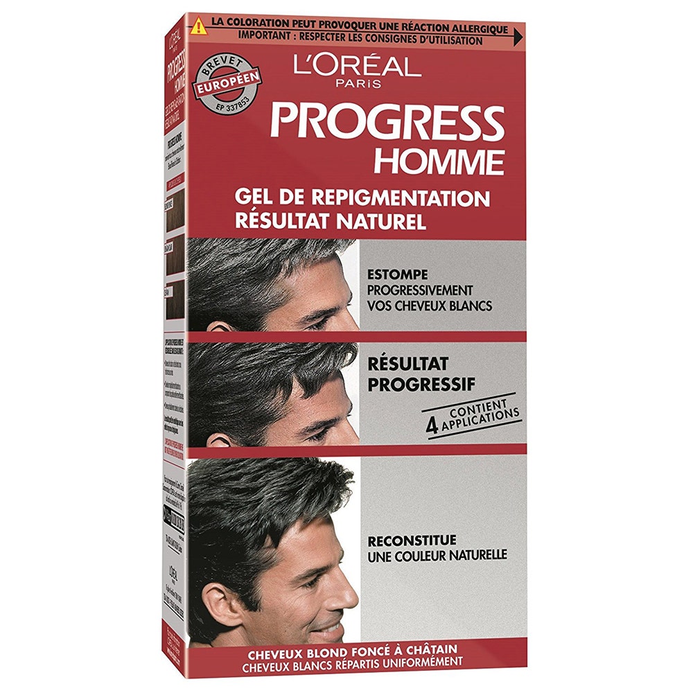 L'Oréal Paris Progress Homme Gel De Repigmentation Cheveux Blond Fonce A Chatain