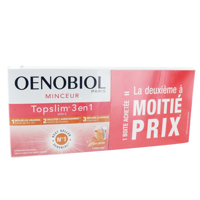 Oenobiol Top Slim 3 En 1 Stick Gout Peche Lot De 2