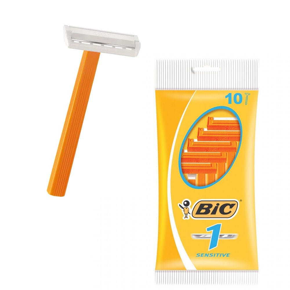 Bic 1 Sensitive Rasoirs Jetables 1 Lame X10