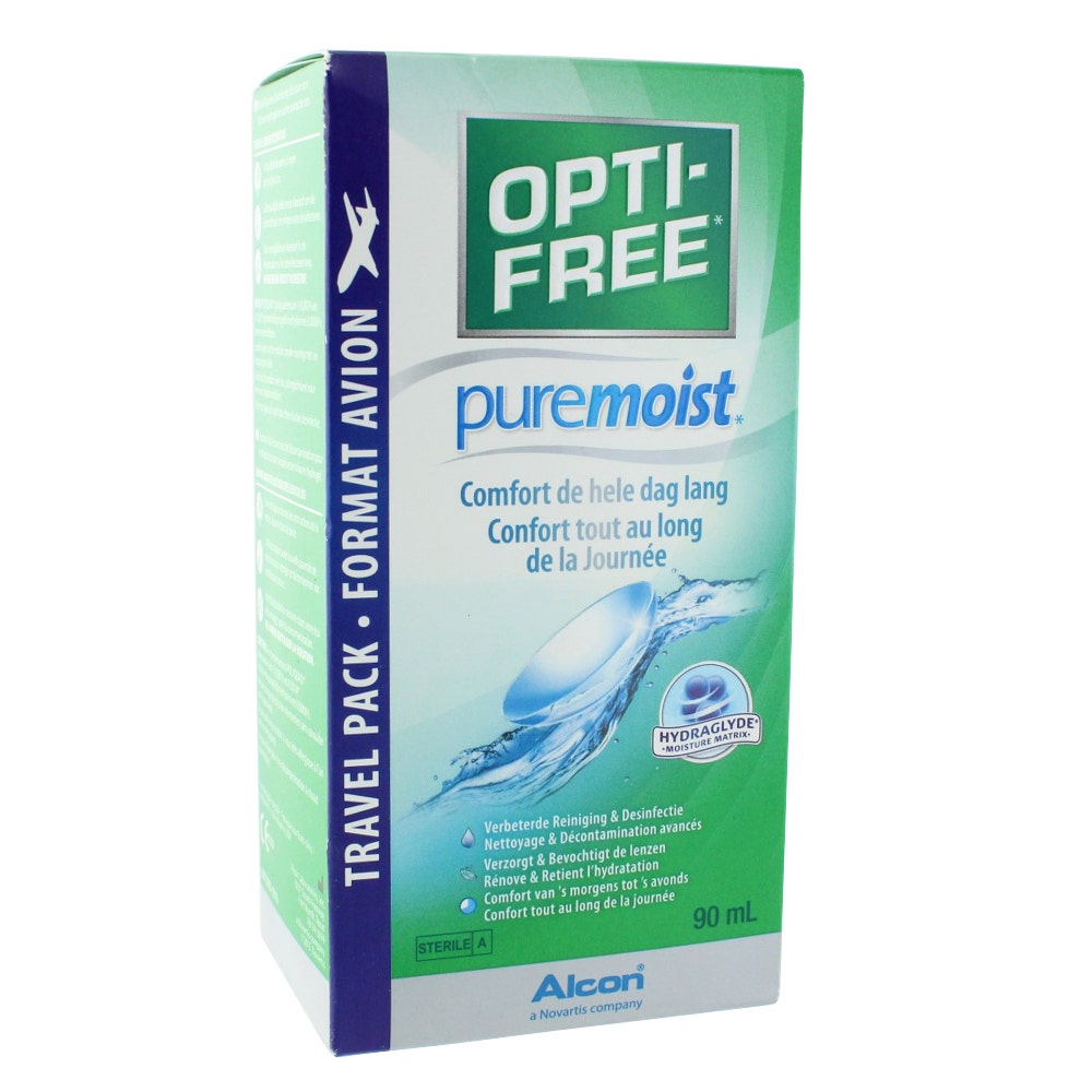 Alcon Opti Free Pure Moist Solution Multi-fonctions De Decontamination 90 ml