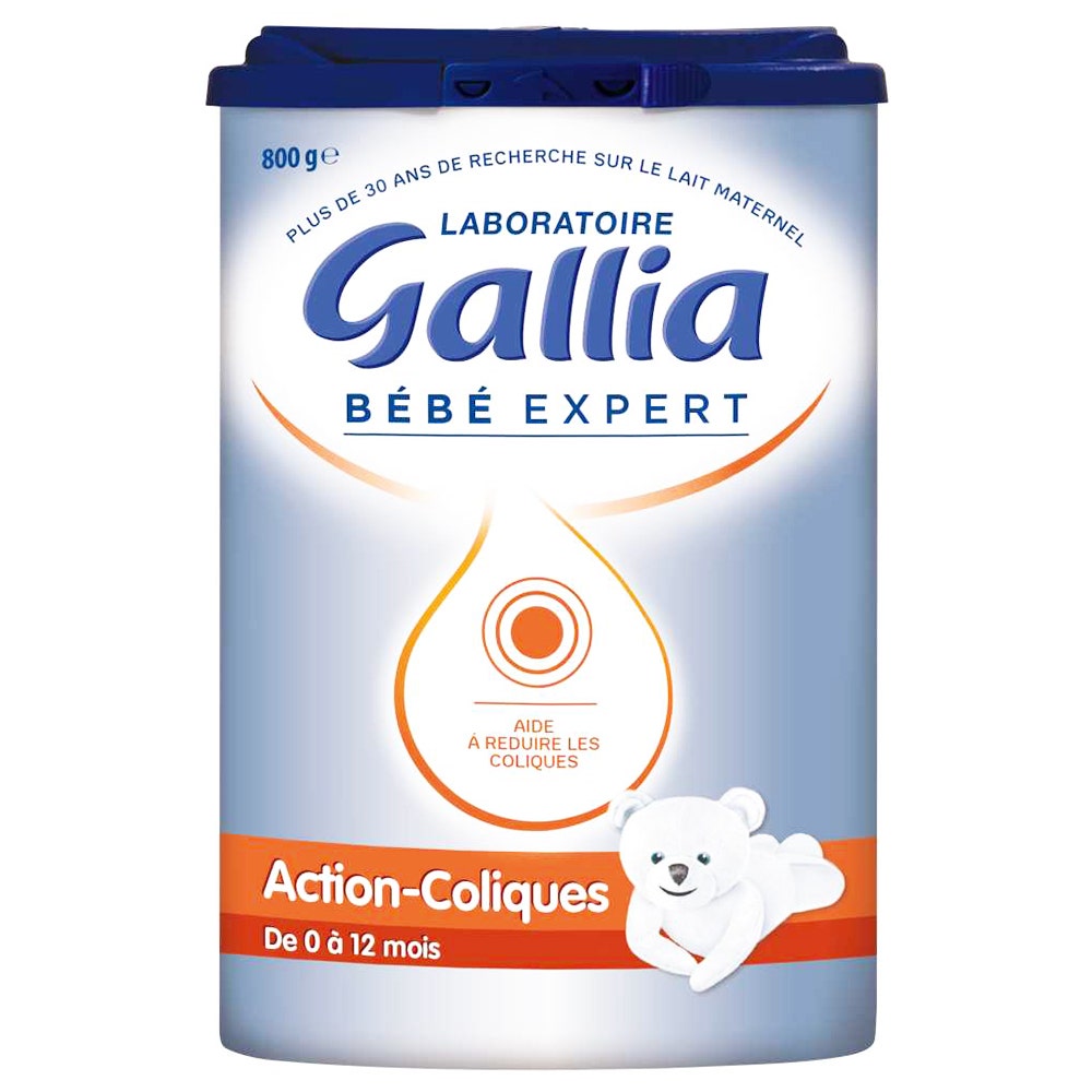 Gallia Bebe Expert Action Coliques 1 Lait En Poudre 0-12 Mois 800 g