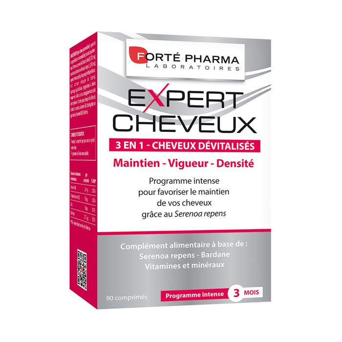 Forté Pharma Expert Cheveux 3en1 Cheveux Devitalises 90 Comprimes
