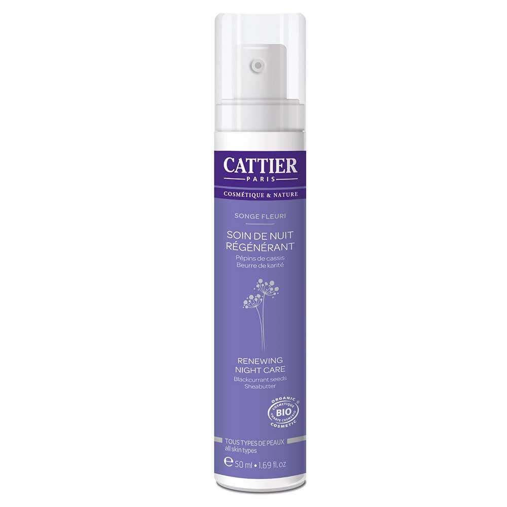 Cattier Songe Fleuri Soin De Nuit Regenerant Bio 50ml