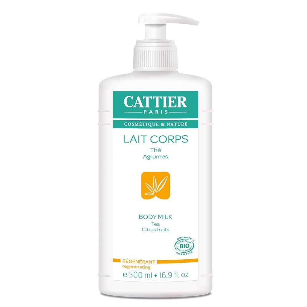 Cattier Lait Corps Regenerant The Et Agrumes Bio 500ml