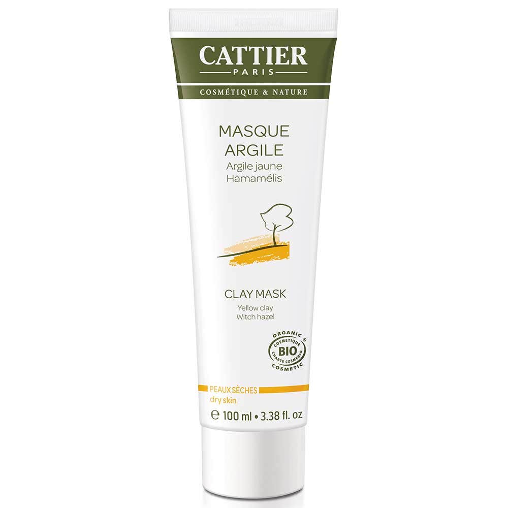 Cattier Masque Visage Jaune Et Hamamelis Peaux Seches Bio 100ml