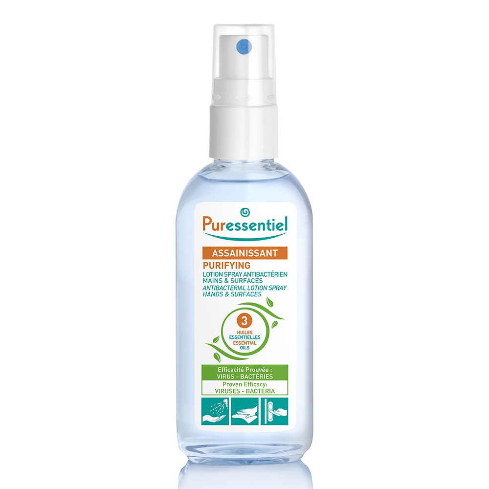 Puressentiel Assainissant Lotion Spray Antibacteriens Mains Et Surfaces 80ml