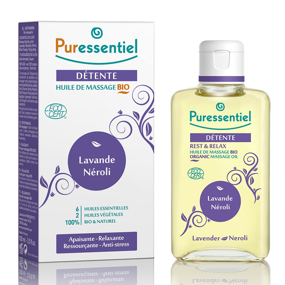 Puressentiel Sonno Olio da massaggio Bio Lavanda e Neroli 100ml
