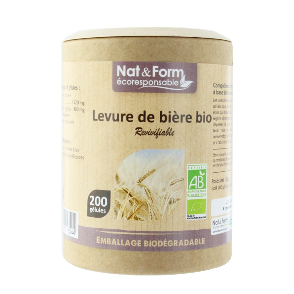 Nat&Form Levure De Biere Revivifiable Bio 200 Gelules