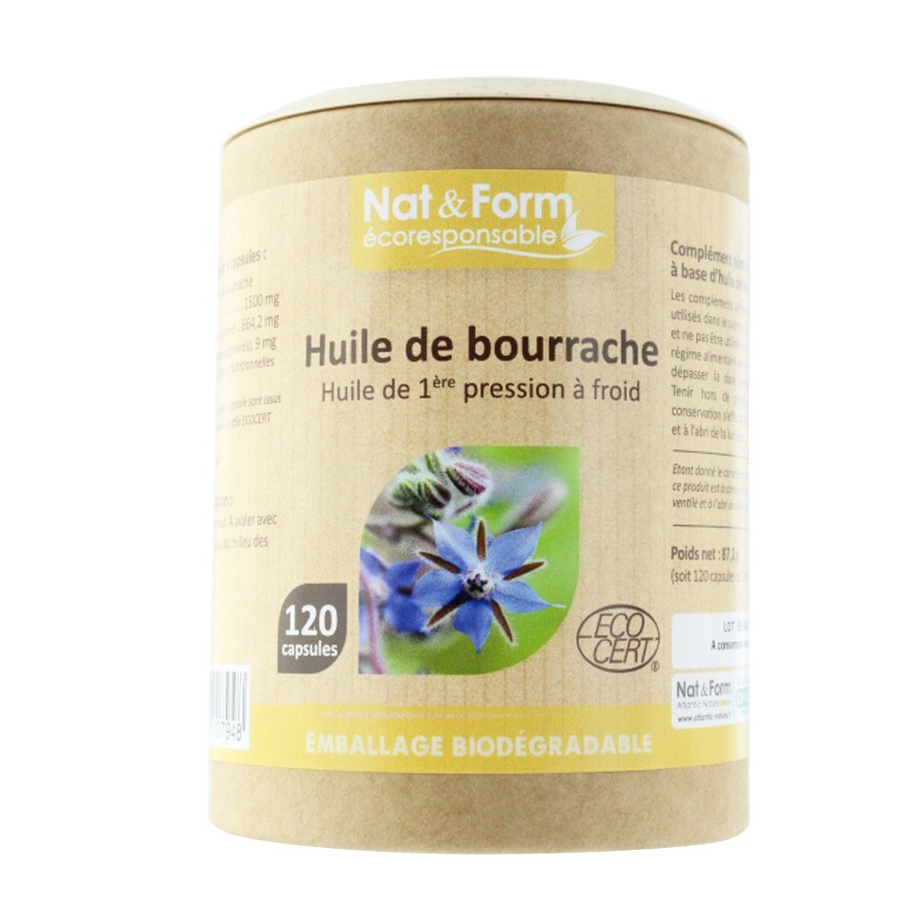 Nat&Form HUILE DE BOURRACHE 120 capsules