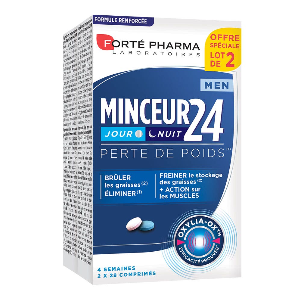 Forté Pharma Minceur 24 Perte de poids Men Jour/nuit 2x28 Comprimés