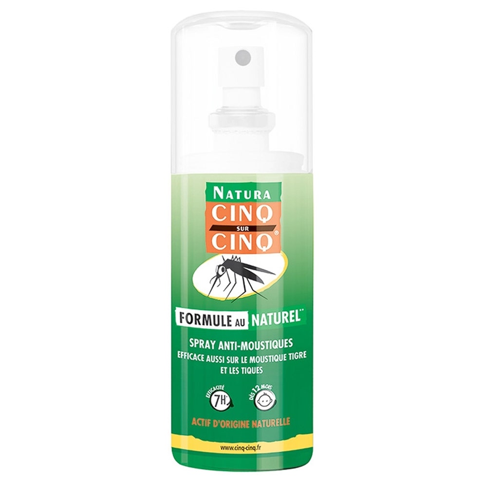 Cinq Sur Cinq Spray Anti-moustiques Naturel Des 12 Mois 100ml