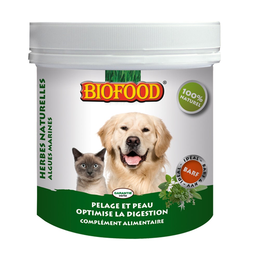 Biofood BF Petfood Herbes Naturelles Algues Marines Pelage Peau Digestion Et Vitalite Chien Et Chat