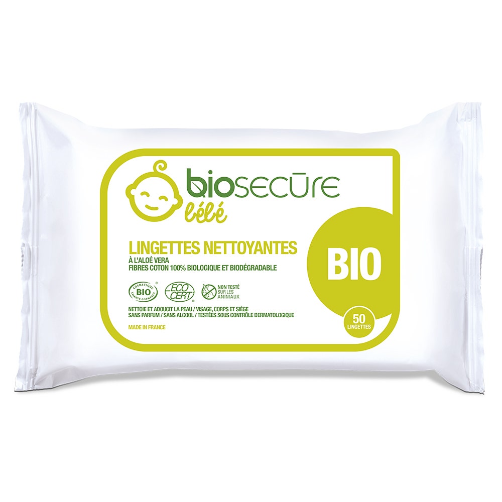 Bio Secure Lingettes Nettoyantes Bio X50