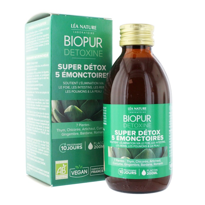 Super Detox 5 Emonctoires 200ml Detoxine Biopur