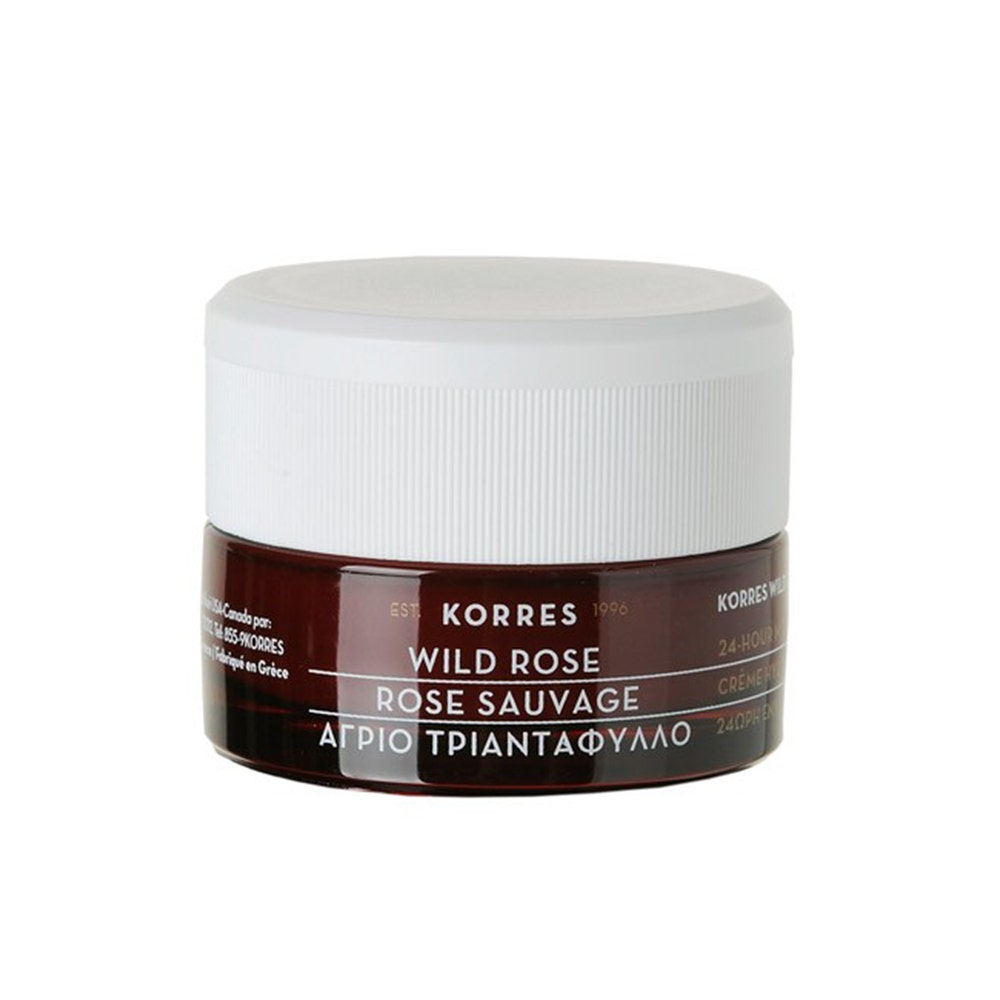 Korres Rose Sauvage Creme Hydratante Et Eclaicissante 24h Peaux Normales A Seches Spf6 40 ml