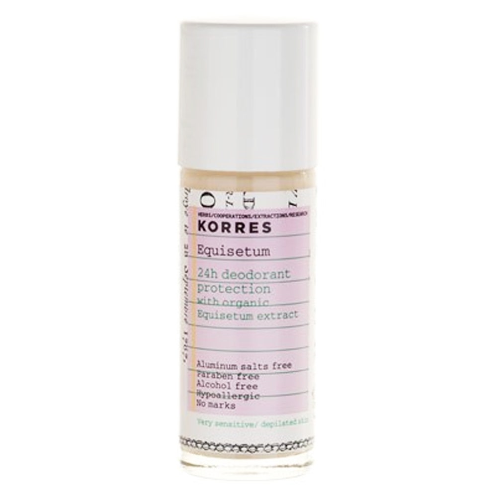 Korres Deodorant Roll-on Fraicheur Protection 24h Peaux Sensibles Et Epilees 30ml