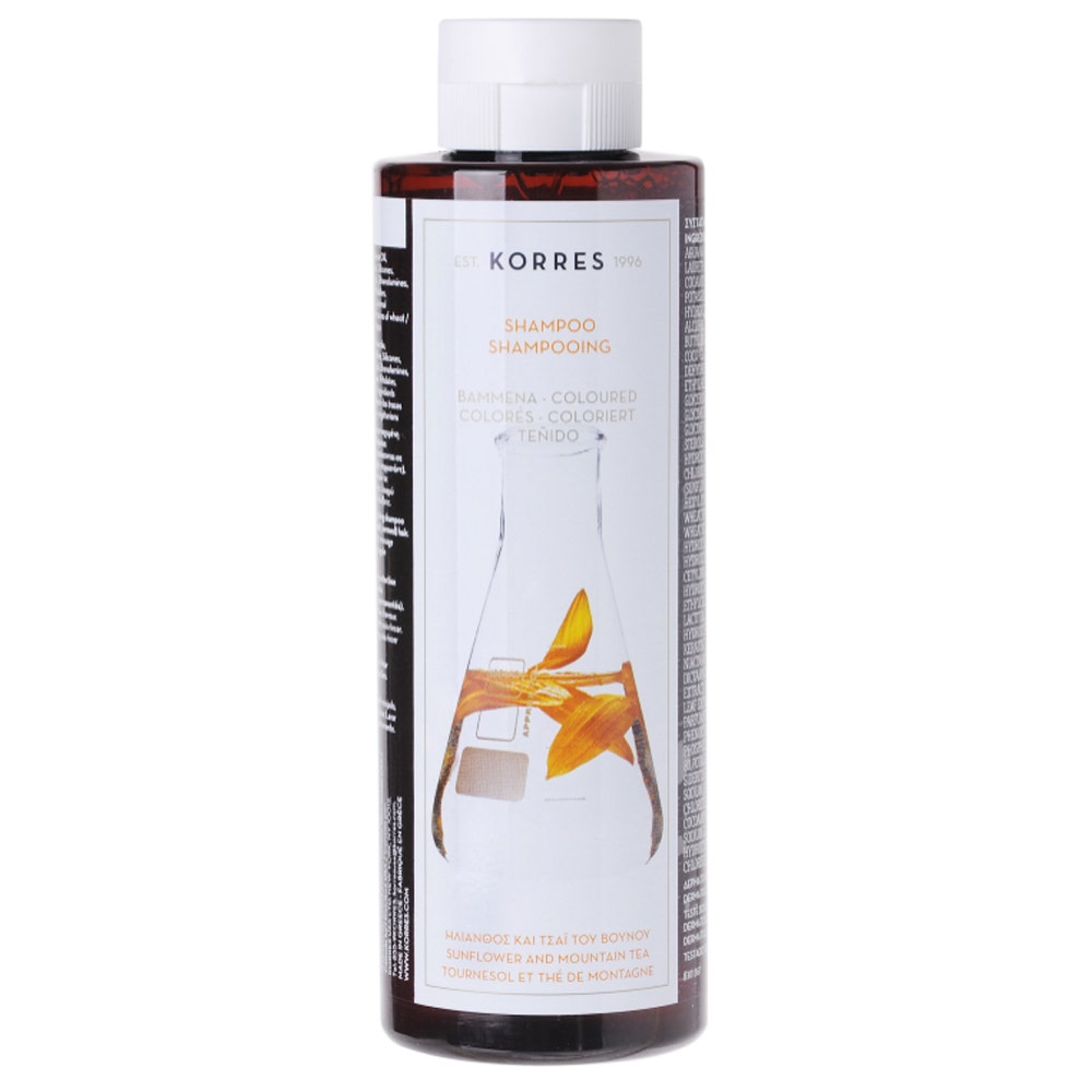 Korres Shampooing Cheveux Colores Tournesol Et The De Montagne 250ml