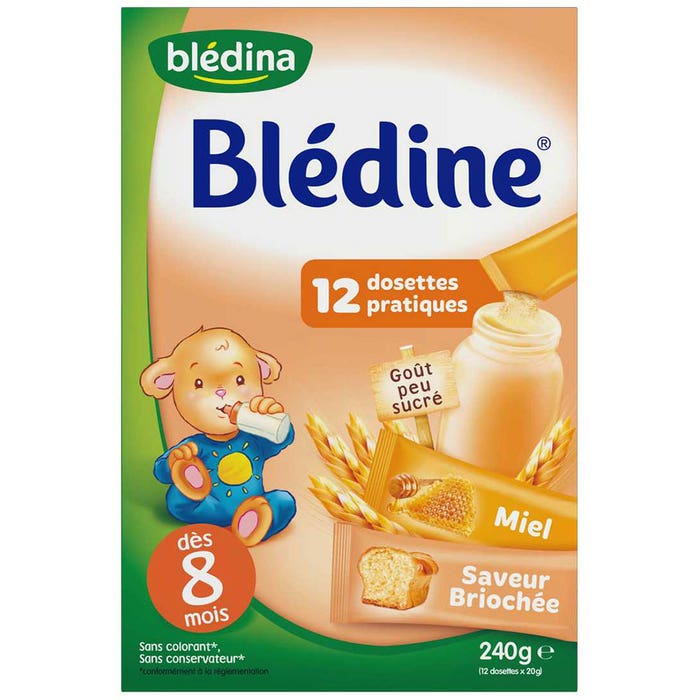 Blédina Bledine Dosettes Miel Briochee Des 8 Mois 12 Dosettes