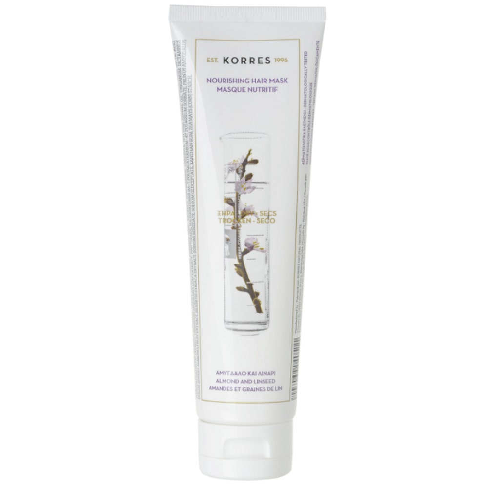 Korres Masque Nutritif Pour Cheveux Secs Et Abimes Amandes Et Graines De Lin 125ml