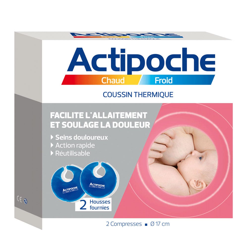 Actipoche Chaud Froid Allaitement 2 Compresses 17 Cm - Easypara