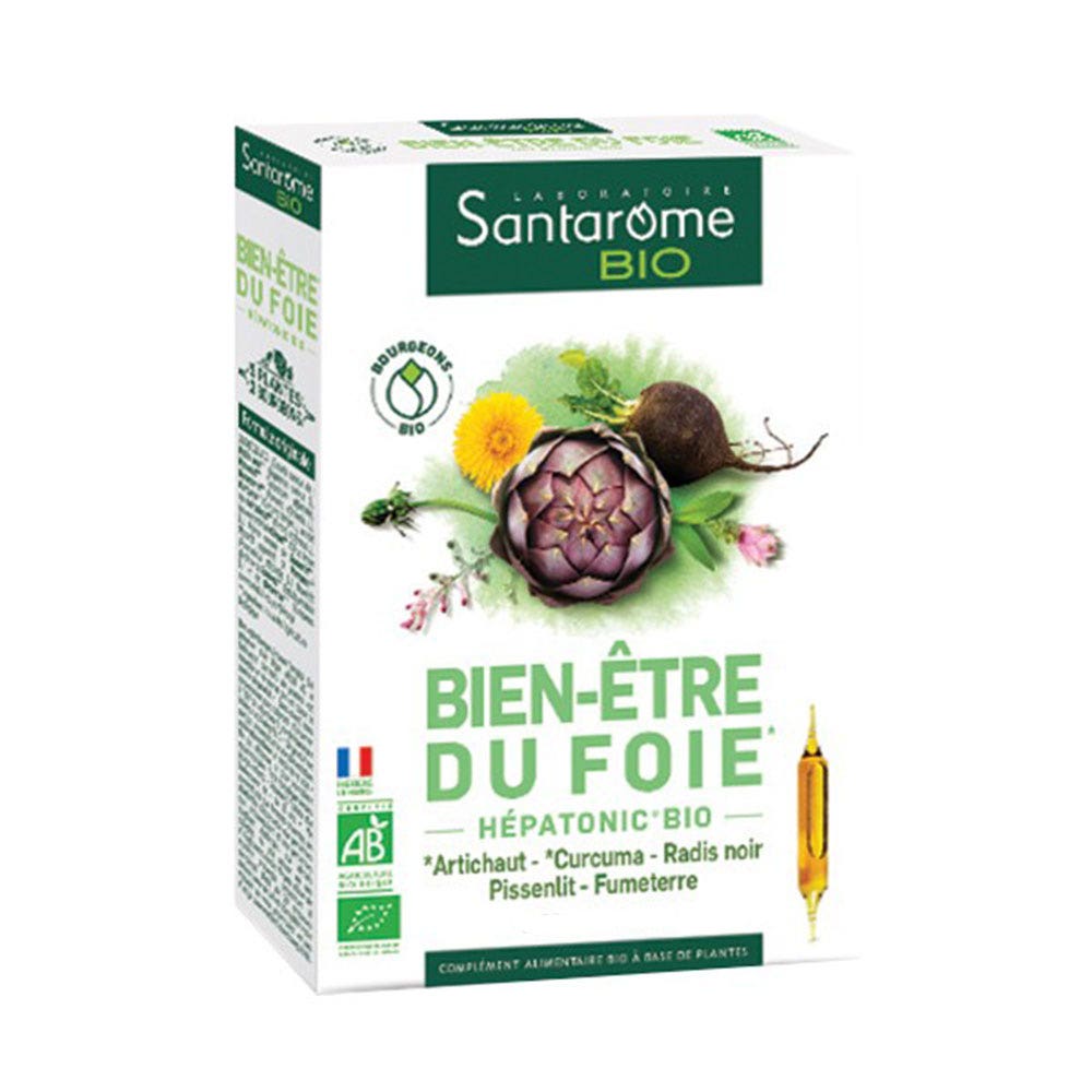 Santarome Bien Etre Du Foie 30 Ampoules + 10 Offertes Bio