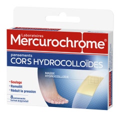 Mercurochrome Pansements Cors Hydrocolloides 8 Pansements Doigts Orteils