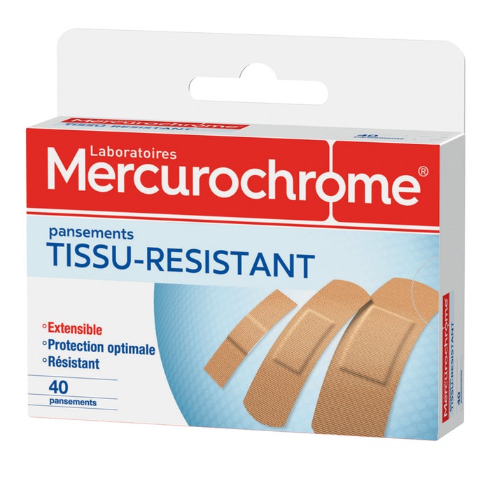 Pansements Tissu Resistant X40 Mercurochrome