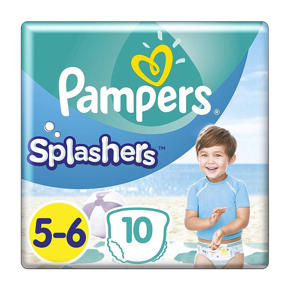 Pampers Splashers Maillots De Bain Jetables Taille 5-6 (14kg+) x10