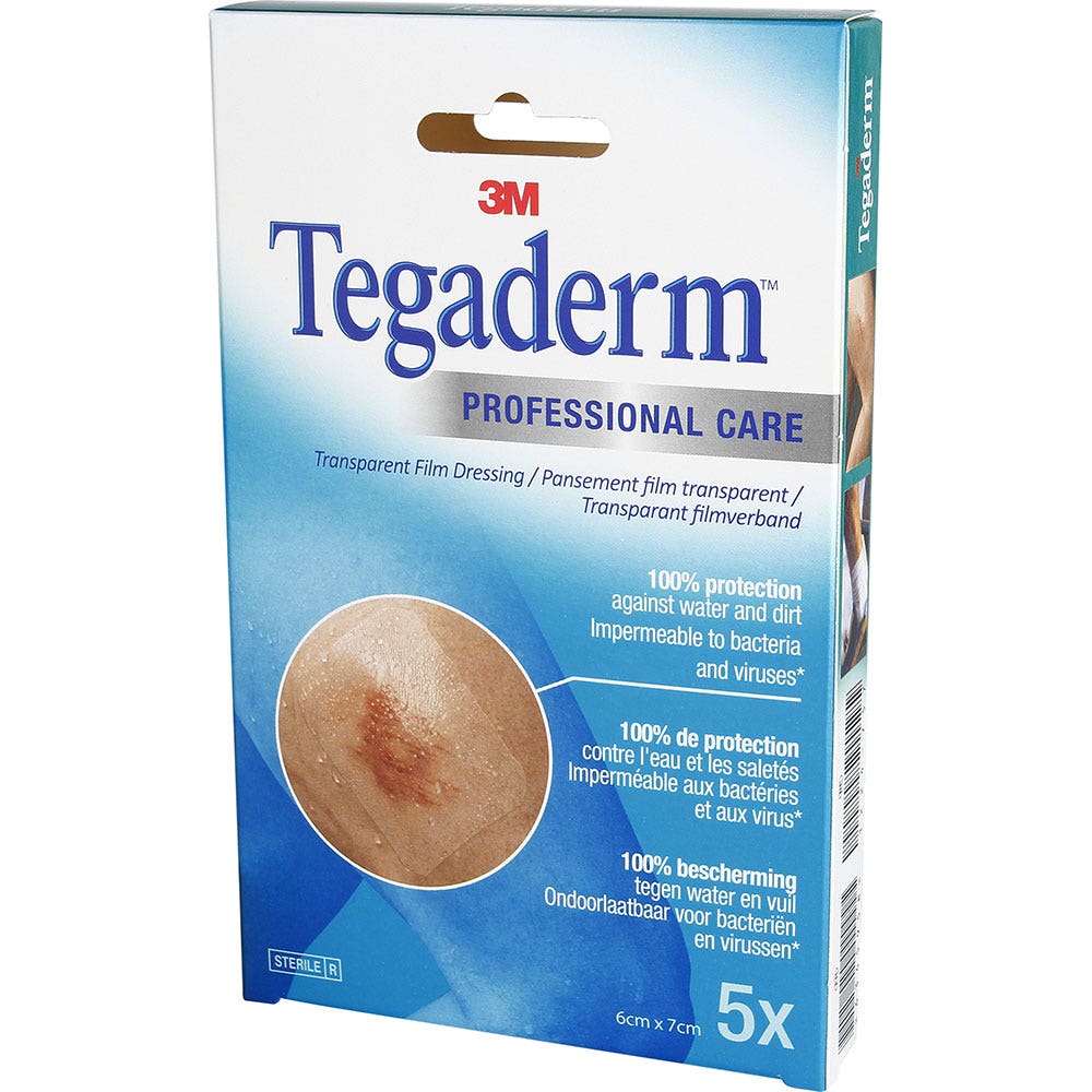 3M Tegaderm Pansements Adhesifs Transparents 6cm X 7cm x5