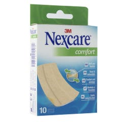 Nexcare Comfort Bandes 10cmx6cm Pre Decoupees X10