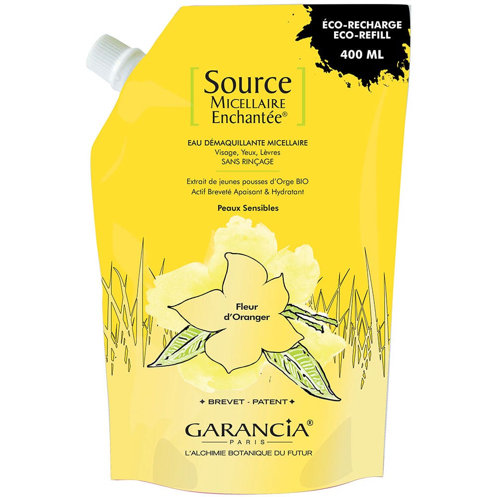 Garancia Enchantee Source Eau Demaquillante Micellaire Recharge Fleur D'oranger 400ml