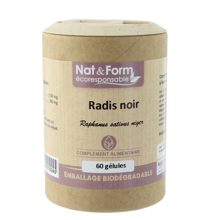 Nat&Form Radis Noir Ecoresponsable 60 Gélules