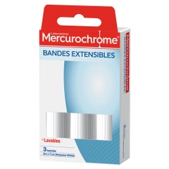 Mercurochrome Bandes Extensibles 2mx7cm X3