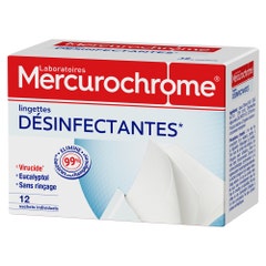 Mercurochrome Lingettes Desinfectantes Sachet Individuel X12
