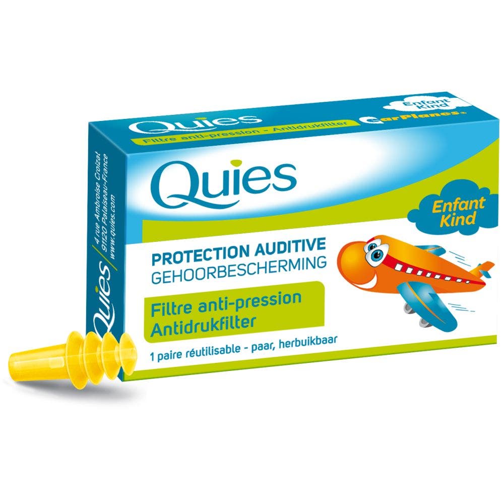Quies Protection Auditive Filtre Anti-pression Enfant 1paire