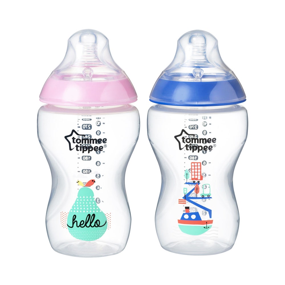 Tommee Tippee Biberon Closer To Nature Debit Moyen 3 Mois Et Plus Decore 340ml