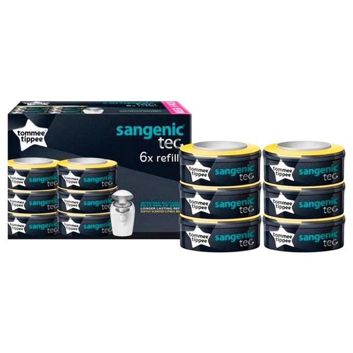 Sangenic Tec Recharge Pour Poubelle Bac A Couches X6 Tommee Tippee