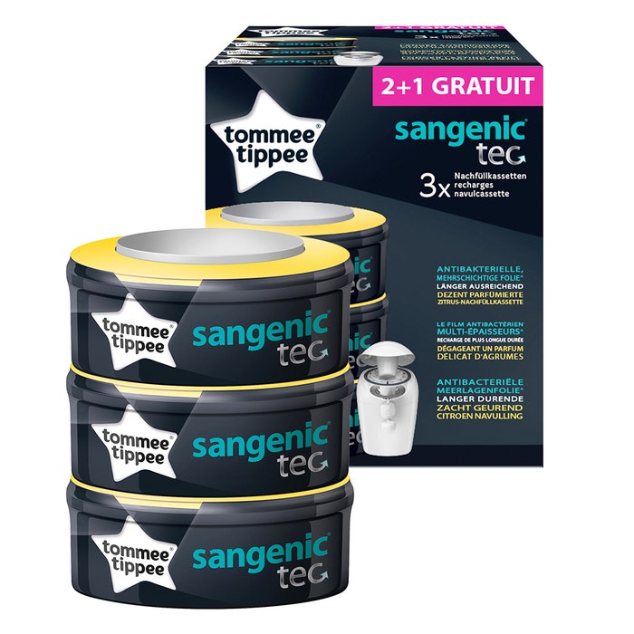 Sangenic Tec Recharge Pour Poubelle Bac A Couches X3 Tommee Tippee