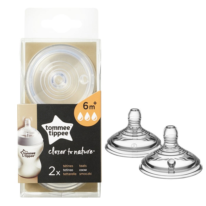 Closer To Nature Tetines Debit Rapide Des 6 Mois X2 Tommee Tippee