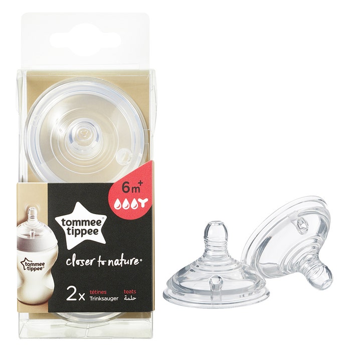Closer To Nature Tetines Preparation Epaisse Des 6 Mois X2 Tommee Tippee