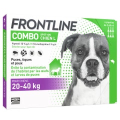 Frontline Combo Spot-on Chien L de 20-40kg 6 Pipettes de 4,02ml