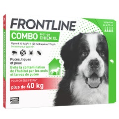 Frontline Combo Spot-on Chien XL Plus de 40kg 4 Pipettes de 4,02ml