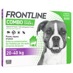 Frontline Combo Spot-on Chien L de 20-40kg 4 Pipettes de 2,68ml